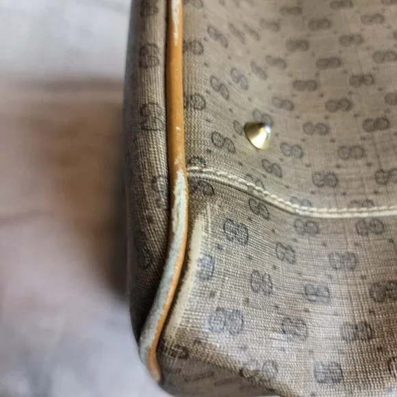 Authentic Vintage Gucci Micro GG Supreme Boston Bag Web Stripe Pristine Interior - Picture 13 of 15
